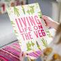 Living Life On The Veg Typography Print, thumbnail 2 of 6