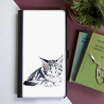 Inky Kitten Flip Phone Case With Card Slots, 3 of 9