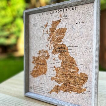 Push Pin UK Ireland Travel Map Birthday Gift, 8 of 9