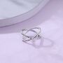 Sterling Silver Hammered Cross Ring, thumbnail 1 of 11