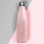Personalised Pink Metal Insulated Drinks Bottle, thumbnail 2 of 6