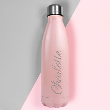 Personalised Pink Metal Insulated Drinks Bottle, 2 of 6
