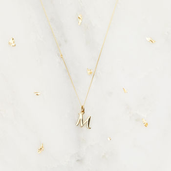 Gold Or Silver Curve Initial Letter Charm Necklace, 6 of 12