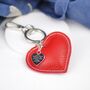 Personalised Leather Heart Keyring, thumbnail 3 of 8
