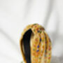 Yellow Sprinkle Beaded Twist Knot Headband, thumbnail 3 of 5