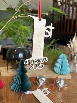 Personalised 1st Christmas 2025 Decoration, 6 of 9