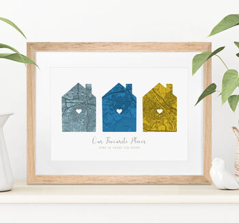 Favourite Places Personalised Map Print, 6 of 12