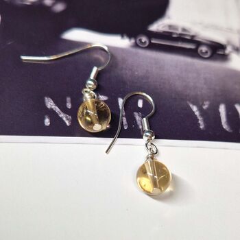 Handmade Sterling Silver And Gold Natural Gemstone Earrings, 9 of 9