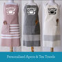 Personalised Set Of Kitchen Apron And Tea Towel, thumbnail 6 of 12