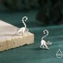 Sterling Silver Lemur Stud Earrings, thumbnail 6 of 12