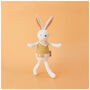 Bunny In Yellow Top Plush Toy For Baby And Toddler, thumbnail 5 of 10