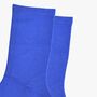 Women's Bamboo Socks Plain Royal Blue, thumbnail 3 of 5