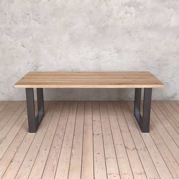 Holborn Natural Ash Dining Table U Shaped Legs, 2 of 4