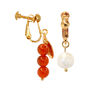 Agate And Pearl Clip On Earrings, thumbnail 4 of 4