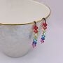 Rainbow And Pastel S Crystal Niobium Hook Earrings, thumbnail 4 of 5