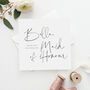 Personalised Modern Text Maid Of Honour Wedding Card, thumbnail 1 of 3
