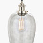 Antique Silver And Smoked Glass Pendant Ceiling Light, thumbnail 4 of 7