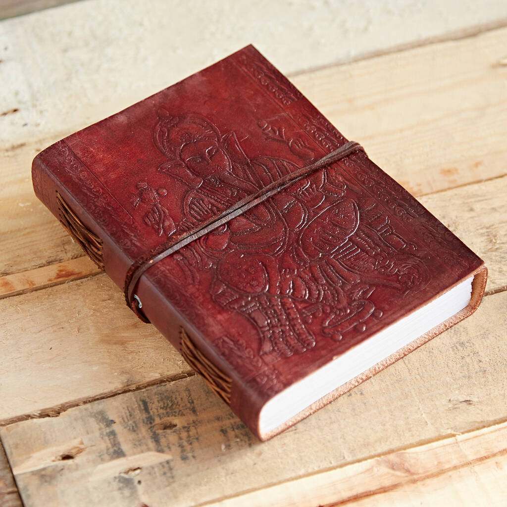 Indra Large Ganesh Leather Journal, 1 of 6