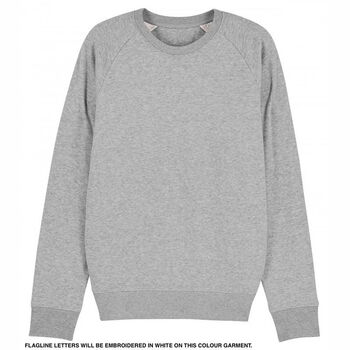 Custom Flag Organic Cotton Men’s Sweatshirt, 7 of 10