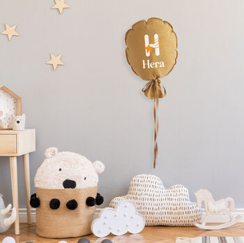 Personalised Fabric Nursery Balloon Wall Decor Cushion, 2 of 10