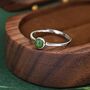 Minimalist Genuine Jade Ring In Sterling Silver, thumbnail 4 of 10