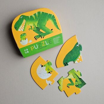 12pc Mini Jigsaw Puzzle Just Hatched Dino, 2 of 5