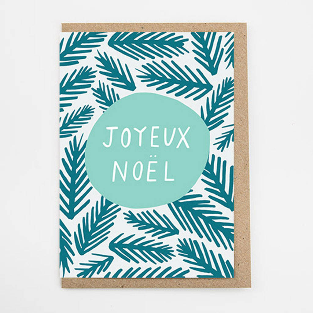 Joyeux Noel Christmas Card By Alison Hardcastle | notonthehighstreet.com