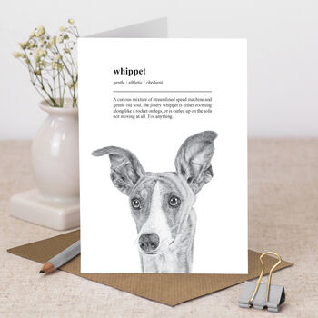 Whippet Dog Illustration Unframed Print, 6 of 8