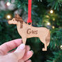 Persoanlised Husky Wooden Dog Christmas Decoration, thumbnail 2 of 10