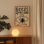 Beers After Work Doodle Kitchen Wall Art Print, thumbnail 2 of 11