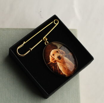 Personalised Portrait Cameo Brooch Pin With Photograph, 3 of 10