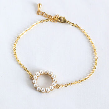 Eternity Circle Pearl Bracelet, 4 of 7