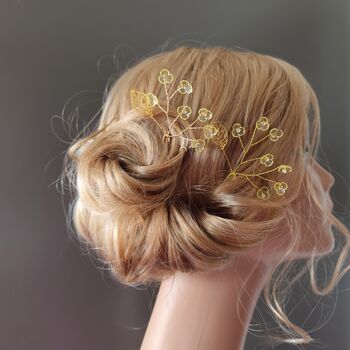 Yellow Flower Hair Pin Set Of Two, 11 of 11