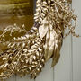 Giant Wild Holly Gold Winter Wreath, thumbnail 3 of 4