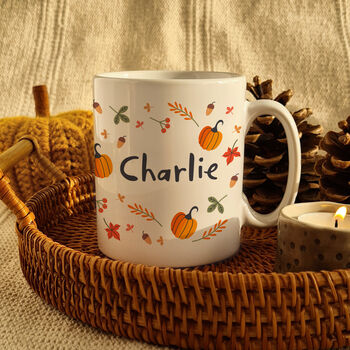 Personalised Pumpkin Spice Latte Coffee Cup Mug, 4 of 9