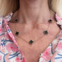 Necklace With Five Small Clovers In Rainbow Of Colours, thumbnail 9 of 12