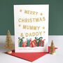 Mummy And Daddy Christmas Card, thumbnail 1 of 2