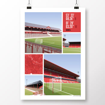 Barnsley Views Of Oakwell Poster, 2 of 7