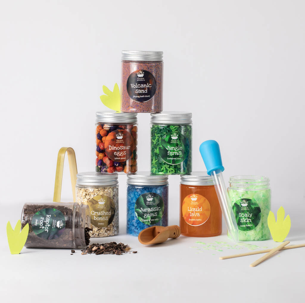 Dinosaur Swamp Potion Making Kit By Hooded Owls | Bathtime Adventures ...