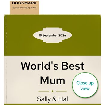 Personalised Book Cover Mum Print Gift For Her, 10 of 12