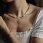 Interwoven Twisted Double Herringbone Luxe Necklace, thumbnail 2 of 5