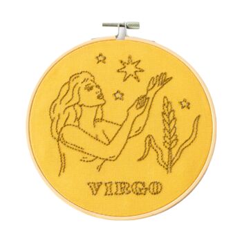 Virgo Zodiac Embroidery Hoop Kit, 2 of 4
