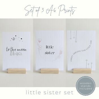 Freestanding A6 Nursery Prints Set, 2 of 12