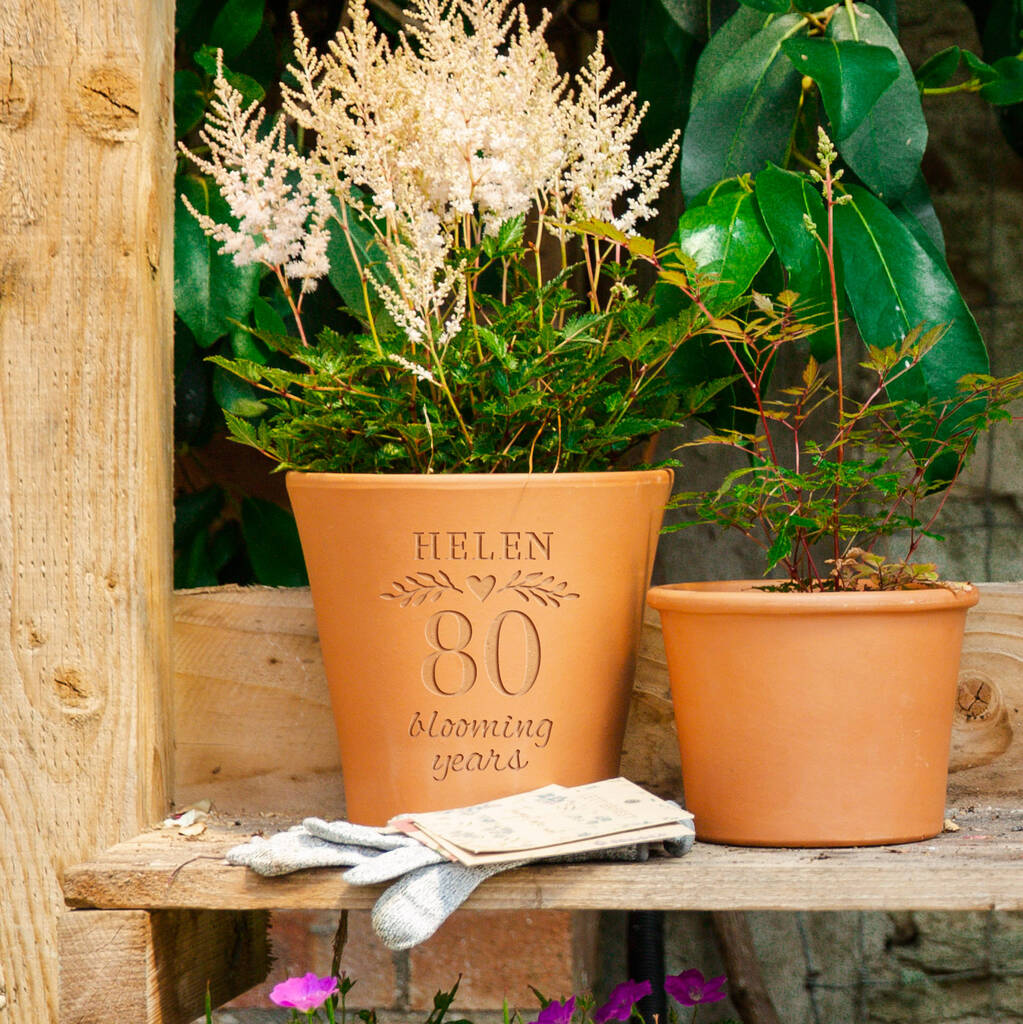 80th Birthday Personalised Plant Pot, 1 of 6