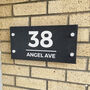 Contemporary Divide Slate House Number Sign, thumbnail 1 of 2
