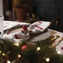 Luxury Designer Christmas Napkin Sets Winter Village, thumbnail 3 of 5