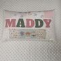 Memory Pillow, Large Name, Made From Baby Clothes, thumbnail 2 of 12