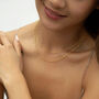 Paperclip Chain Necklace Gold Plated Sterling Silver, thumbnail 2 of 11