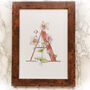 A Is For Anemone, Personlaised Coloured Intital Print, thumbnail 4 of 9