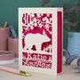 Personalised Papercut Bear Birthday Card, thumbnail 6 of 7